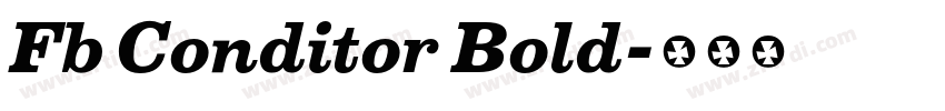 Fb Conditor Bold字体转换